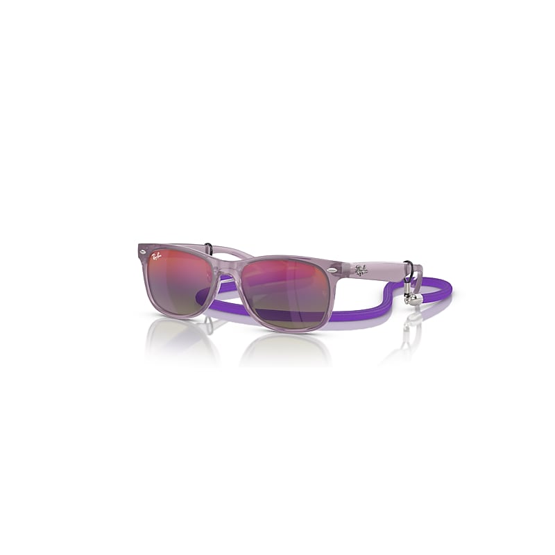 Ray - Ban Blue Kid Rj9052s Junior New Wayfarer 7147B1 Sunglasses Nylon Violet Squared Normal Shaded - Image 2