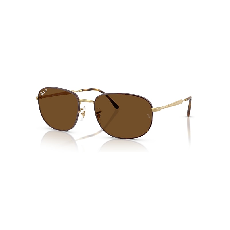 Ray-Ban Sunglasses   - Matt Arista Gold Frame Brown Lenses Polarized 60-19, RB3754