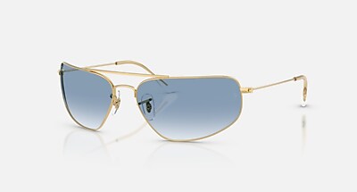 小物 Ray-Ban 601/19CLEAR GRADIENT LIGHT BLUE RB3780 Sunglasses in Arista Gold and Clear Gradient Blue (63-16