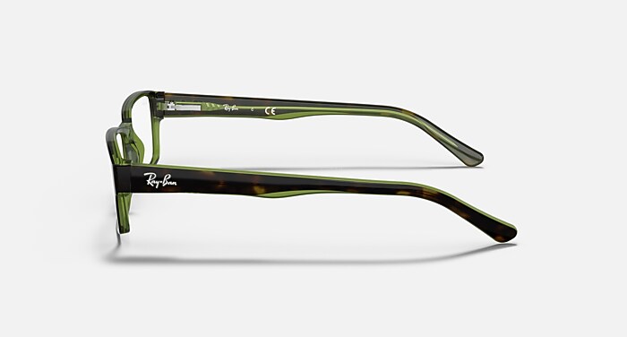 Óculos de Grau RB5169 OPTICS com armação na cor Havana sobre Verde