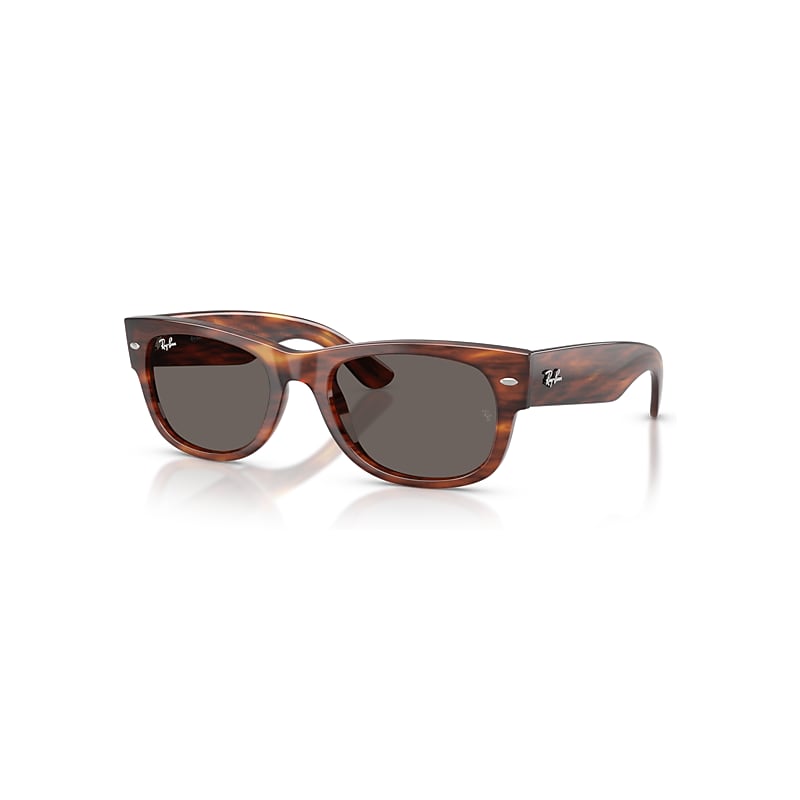 Ray-Ban Sunglasses  Mega Wayfarer Ii - Striped Havana Frame Grey Lenses 52-21, RB0832S
