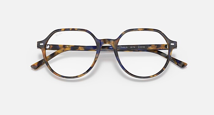 THALIA OPTICS Polarized Eyeglasses with Yellow & Blue Havana and