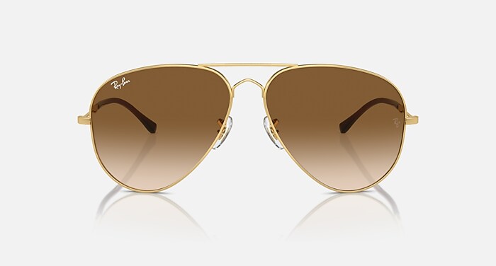 Ray-Ban Aviator サングラス ゴールド 90年代 OLD AVIATOR Sunglasses in Arista Gold and Clear & Brown (62-14