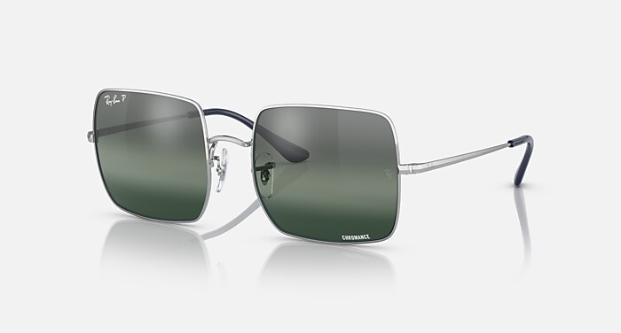 SQUARE 1971 POLARIZED+ LENSES Polarizada Óculos de Sol em Prata e