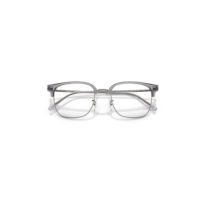 Ray-Ban New Clubmaster Optics Optical Gunmetal Frame Clear Lenses Polarized 53-20