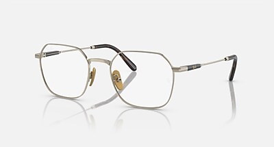 JIM TITANIUM OPTICS メガネ シルバー と クリア (53-20) - RB8794