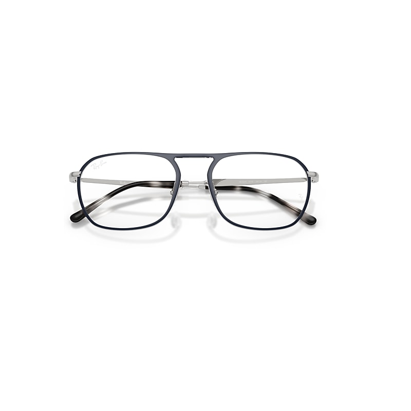 Ray-Ban Rb6548 Optics Optical Silver Frame Clear Lenses Polarized 55-19