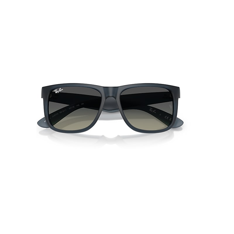 Ray-Ban Justin Classic Sunglasses Rubber Blue Frame Grey Lenses 54-16