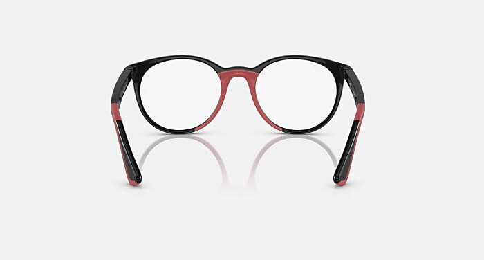 RB1628 OPTICS KIDS BIO-BASED Eyeglasses with Black On Red Frame