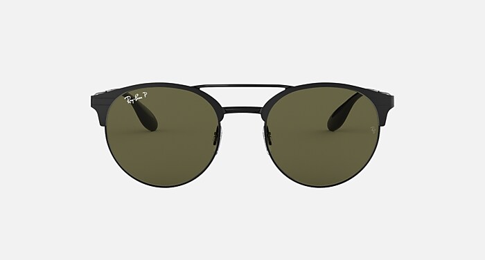RB3545 Polarized Sunglasses in Black and G-15 Green Polarized (54