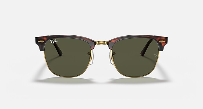 CLUBMASTER CLASSIC Sunglasses in Tortoise On Gold and G-15 Green