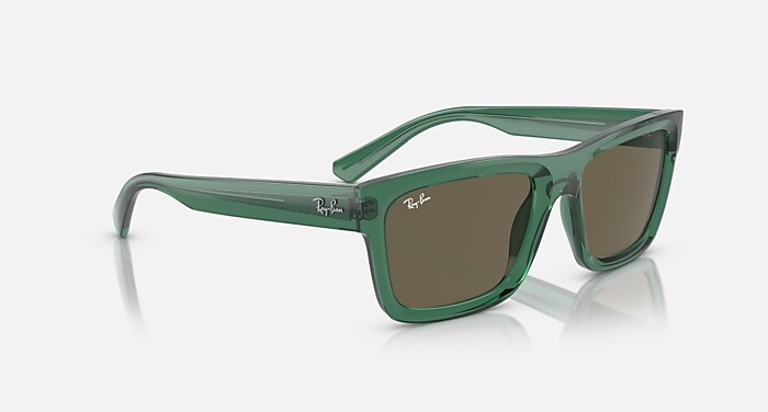 WARREN BIO-BASED Sunglasses in Transparent Green and Brown (57-20