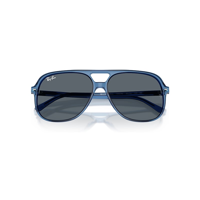 Ray-Ban Bill 4th Of July Limited Sunglasses Transparent Blue Frame Blue Lenses 56-14