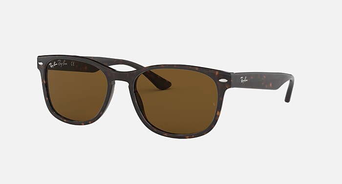 RB2184F Sunglasses in Tortoise and B-15 Brown (57-18) - RB2184F