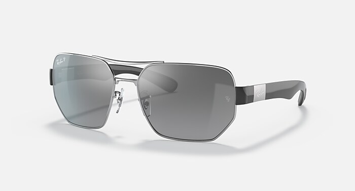 RB3672 Sunglasses in Silver and Grey Mirror Silver Polarized