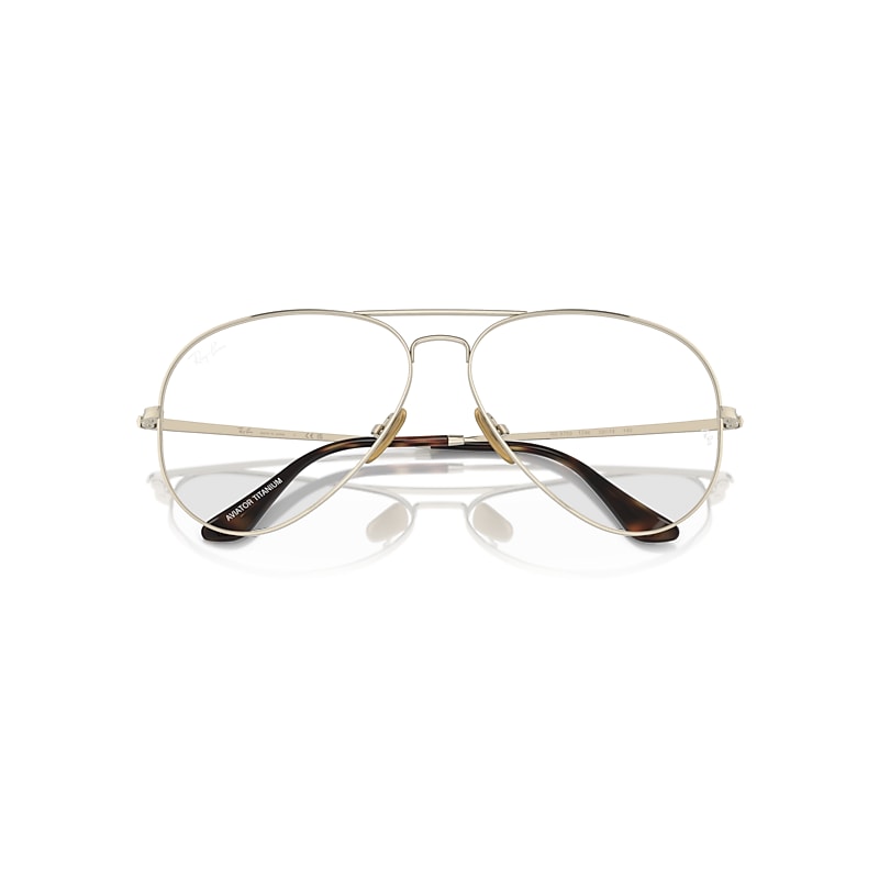 AVIATOR TITANIUM OPTICS Eyeglasses with Arista Gold Frame - RB8789