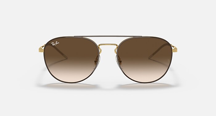 Ray-Ban RB3589 9004/8G サングラス 数回使用しました。 RB3589 サングラス ゴールド上にブラウン と ブラウン諧調 (55-18