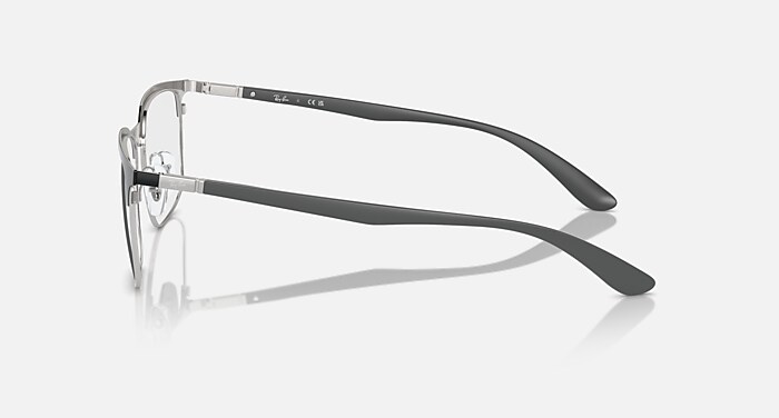 RB6518 OPTICS Eyeglasses with Black On Silver and Clear (55-19