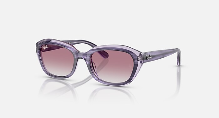 RB9081S KIDS Sunglasses in Striped Violet On Transparent Violet