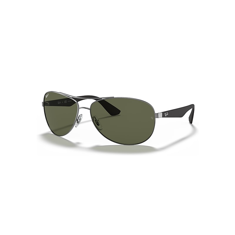 Ray-Ban Sunglasses Men's  - Gunmetal Frame Green Lenses Polarized 63-14, RB3526