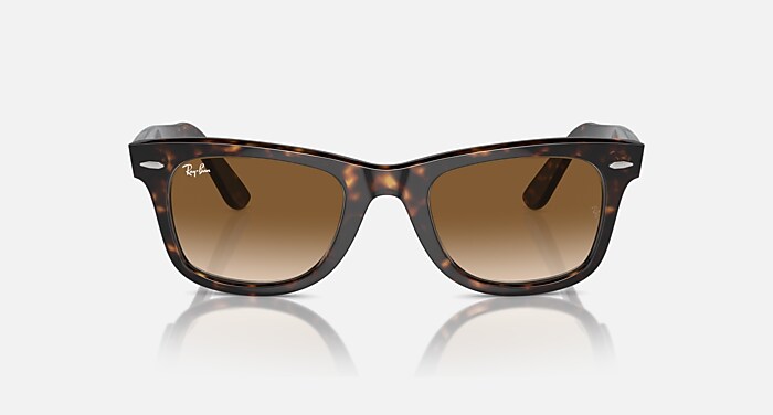 Ray-Ban Black Tortoiseshell Wayfarer Sunglasses with Brown Lenses Ray-Ban Wayfarer Black on Transparent Brown 0RB2140-12943350  main image 3