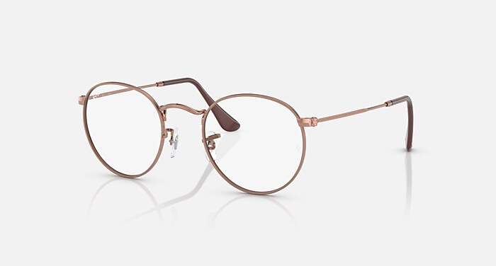 ROUND METAL OPTICS Eyeglasses with Rose Gold Frame - RB3447V | Ray