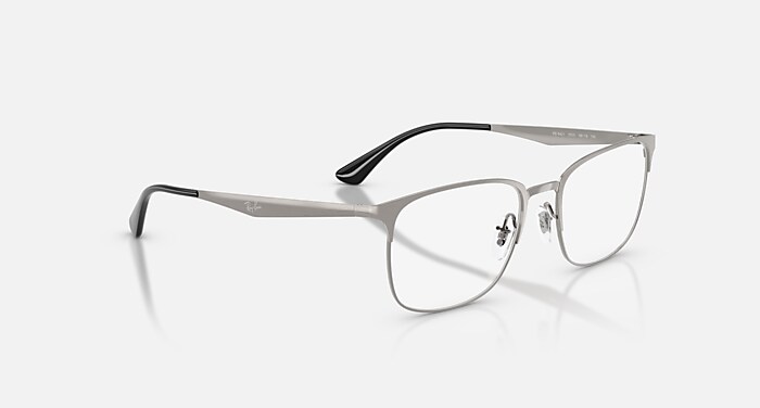 Ray-Ban 0RB214F ライトグレー RB6421 OPTICS Eyeglasses with Brushed Gunmetal Frame - RB6421