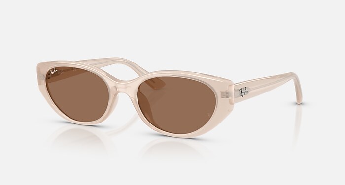 RB4457D BIO-BASED Sunglasses in Opal Beige and Dark Brown 
