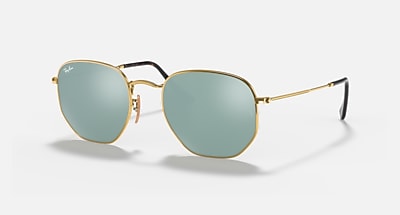HEXAGONAL FLAT LENSES Sunglasses in Arista Gold and G-15  display picture 3
