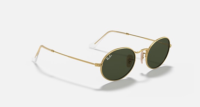 OVAL METAL Sunglasses in Arista Gold and G-15 Green - RB3547 | Ray