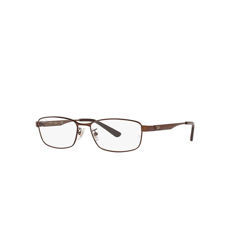 Ray-Ban Eyeglasses Unisex Rb6452 Optics - Brown Frame Clear Lenses Polarized 56-16