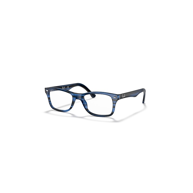 Ray-Ban Eyeglasses   Optics - Striped Blue Frame Clear Lenses Polarized 55-17, RB5228