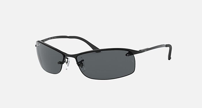 RB3183 Sunglasses in Black and Dark Grey Polarized - RB3183 | Ray