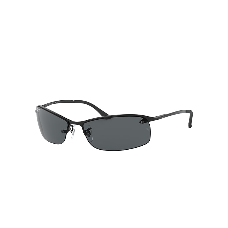 Ray-Ban Polarized Rectangular Sunglasses - Unisex - Sunglasses - Black - 63 Mm - Accessories - Image 6