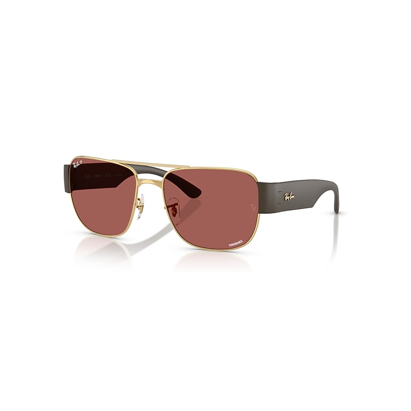 Ray-Ban Sunglasses  Rb3756 Polarized+ Lenses - Sand Brown Frame Violet Lenses Polarized 56-18, RB3756CH