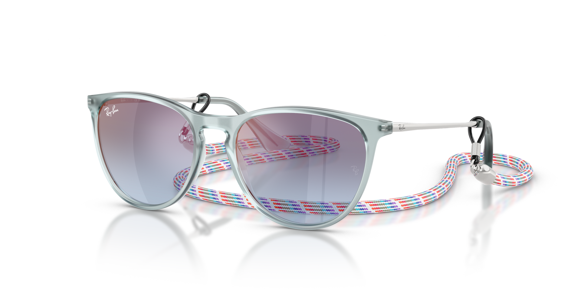 Ray-Ban Erika Kids Summer Capsule Lunettes De Soleil - Monture Argent Verres Rose 50-15 95 €
