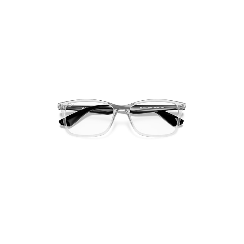 Ray-Ban Rb7047 Optics Optical Black Frame Clear Lenses Polarized 54-17