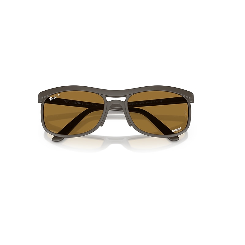 Ray-Ban Rb4452 Polarized+ Lenses Liteforce Sunglasses Sand Brown Frame Brown Lenses Polarized 59-20