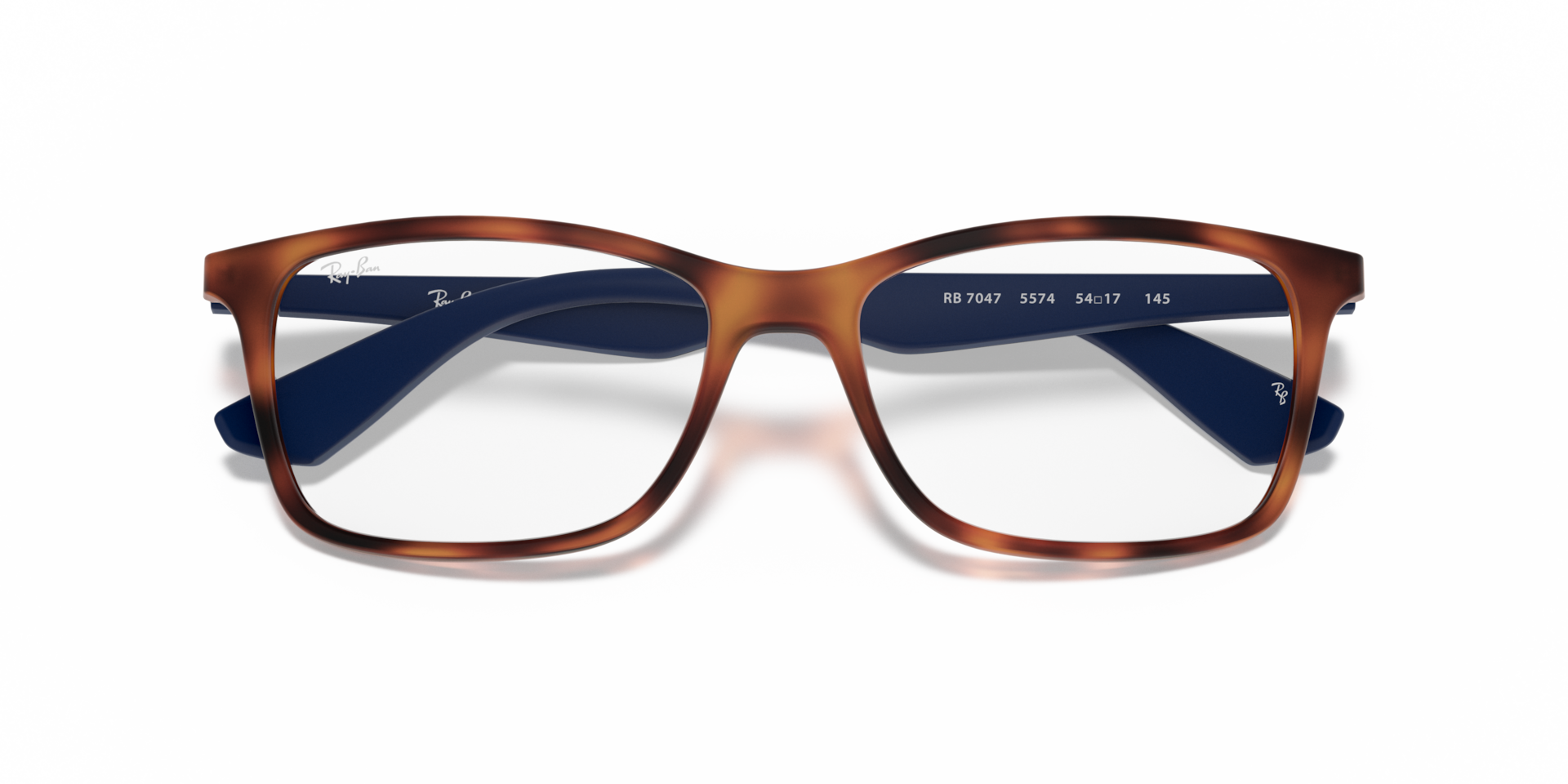 Ray-Ban Rb7047 Optics Eyeglasses Blue Frame Clear Lenses Polarized 56-17 123$