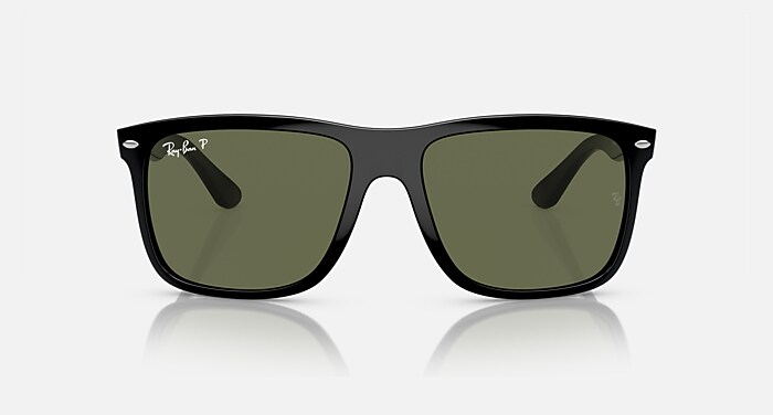 Ray-Ban サングラス RB4547F 偏光レンズ ブラック レイバン 青 BOYFRIEND TWO ポラライズド（偏光） サングラス ブラック と グリーン