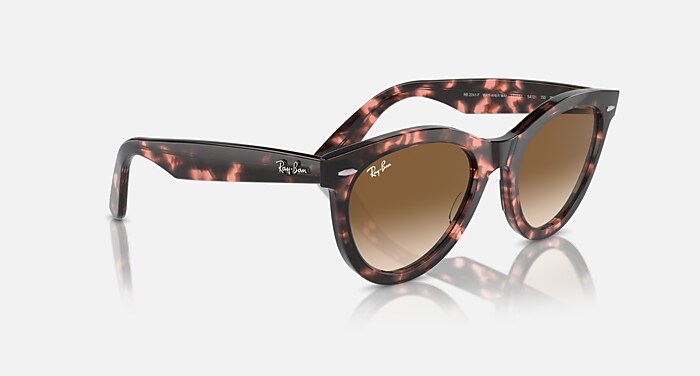 WAYFARER WAY Sunglasses in Pink Havana and Clear & Brown - RB2241F