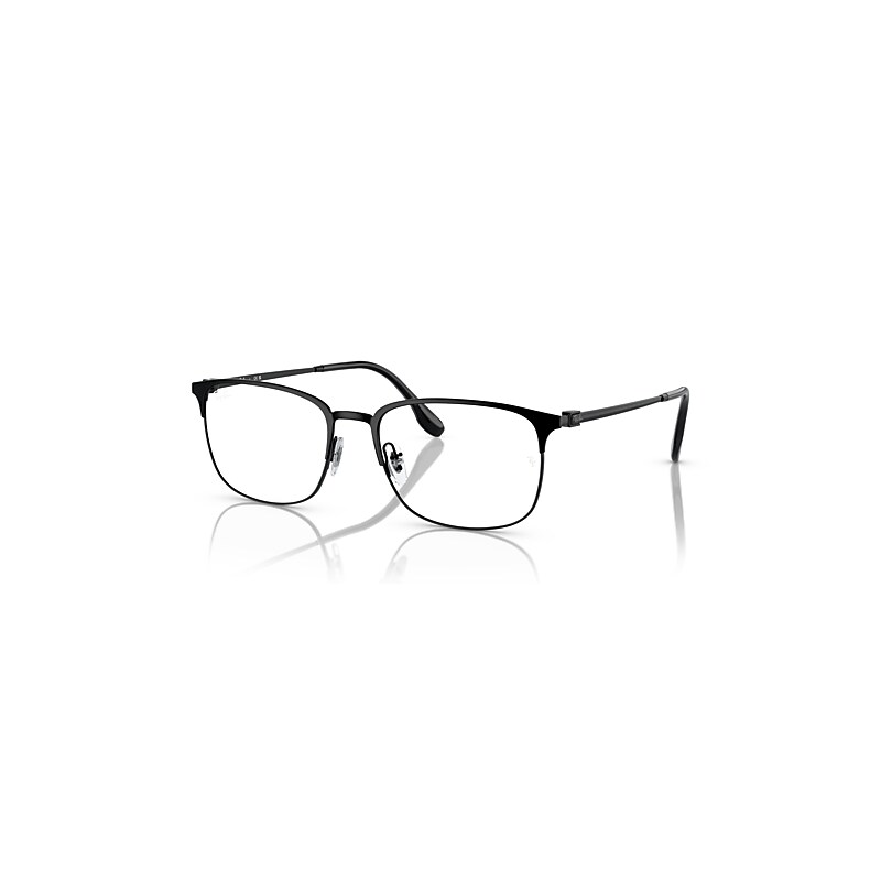Ray-Ban Eyeglasses Man Rb6494 Optics - Black Frame Clear Lenses Polarized 54-18