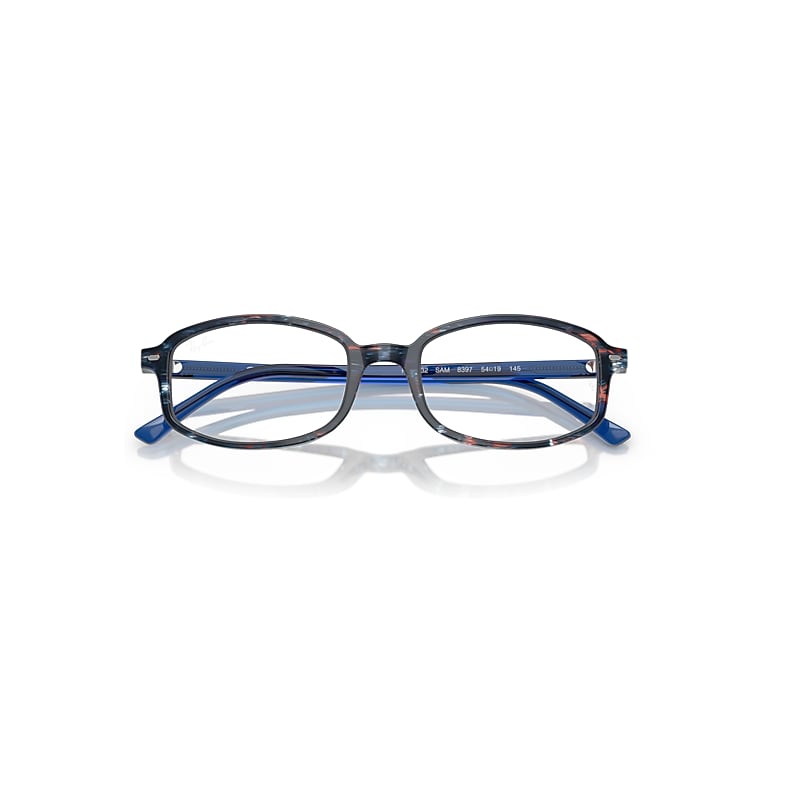 Ray-Ban Sam Optics Optical Transparent Blue Frame Clear Lenses Polarized 52-19