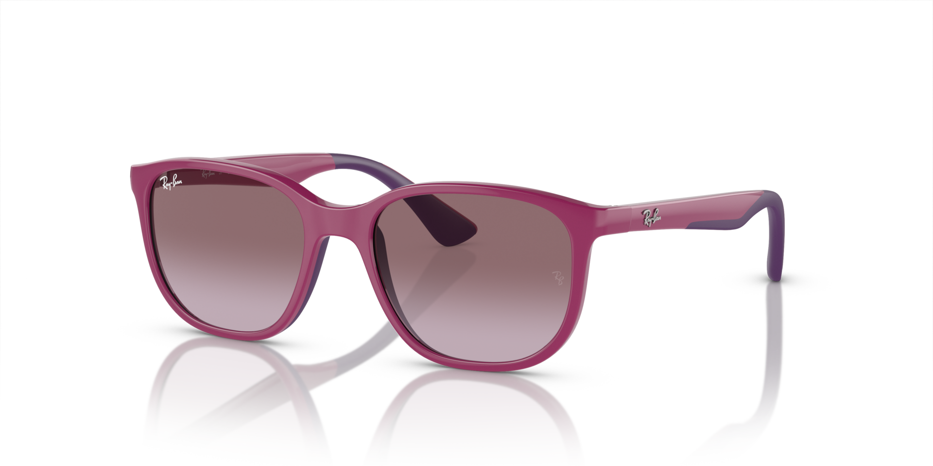 Ray-Ban Rb9078s Kids Bio-based Lunettes De Soleil - Monture Fuchsia Sur Violet Verres Violet 48-16 75 €