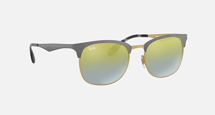 Rb3538 Sunglasses in Grey Frame and Green Gradient Mirror Lenses