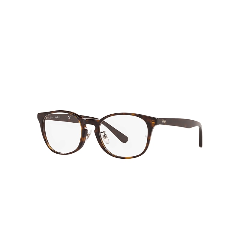 Ray-Ban Eyeglasses Unisex Rb5386 Optics - Dark Havana Frame Clear Lenses Polarized 51-19