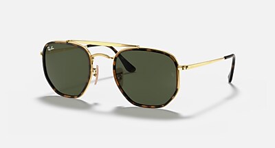 MARSHAL II Sunglasses in Arista Gold and G-15 Green - RB3648M