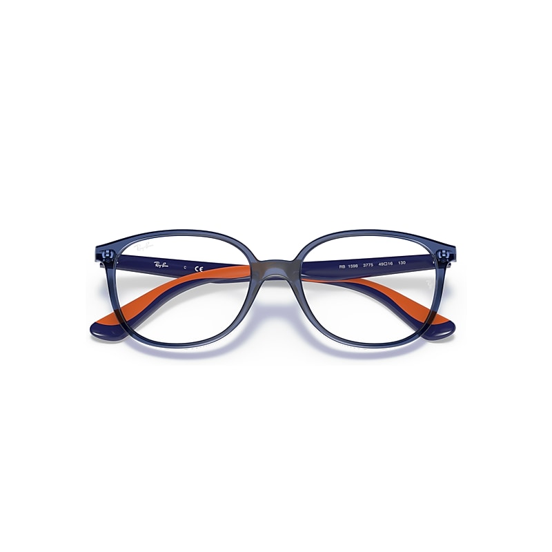 Ray-Ban Rb1598 Optics Kids Optical Blue Frame Clear Lenses Polarized 47-16
