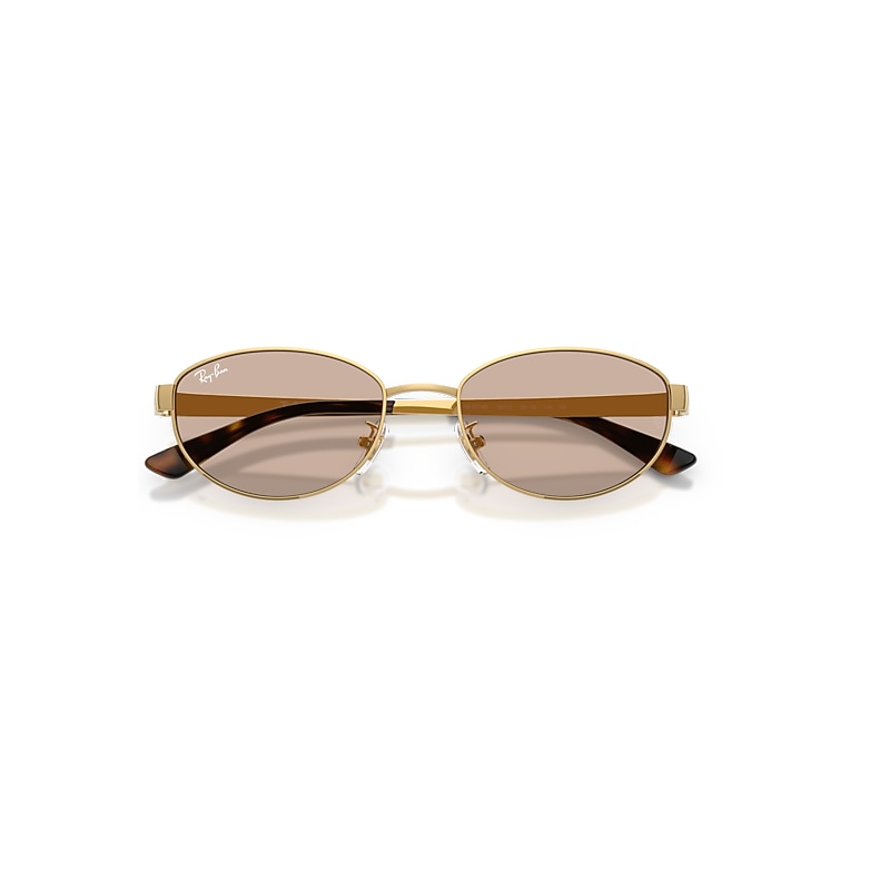 Ray-Ban Rb3774d Sunglasses Arista Gold Frame Brown Lenses 55-19
