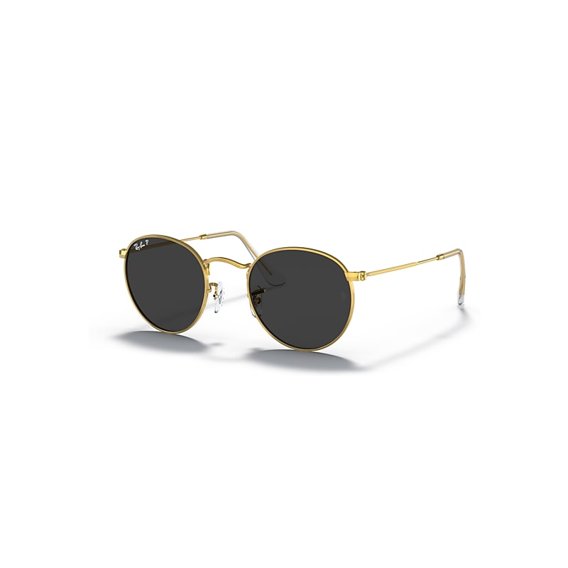 Ray - Ban Men's Black Man Rb3447 Round Metal 919648 Sunglasses Metal Gold Round Polarized - Image 5